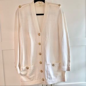 ST.JOHN BASICS - Cream Knit Cardigan